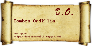 Dombos Orália névjegykártya